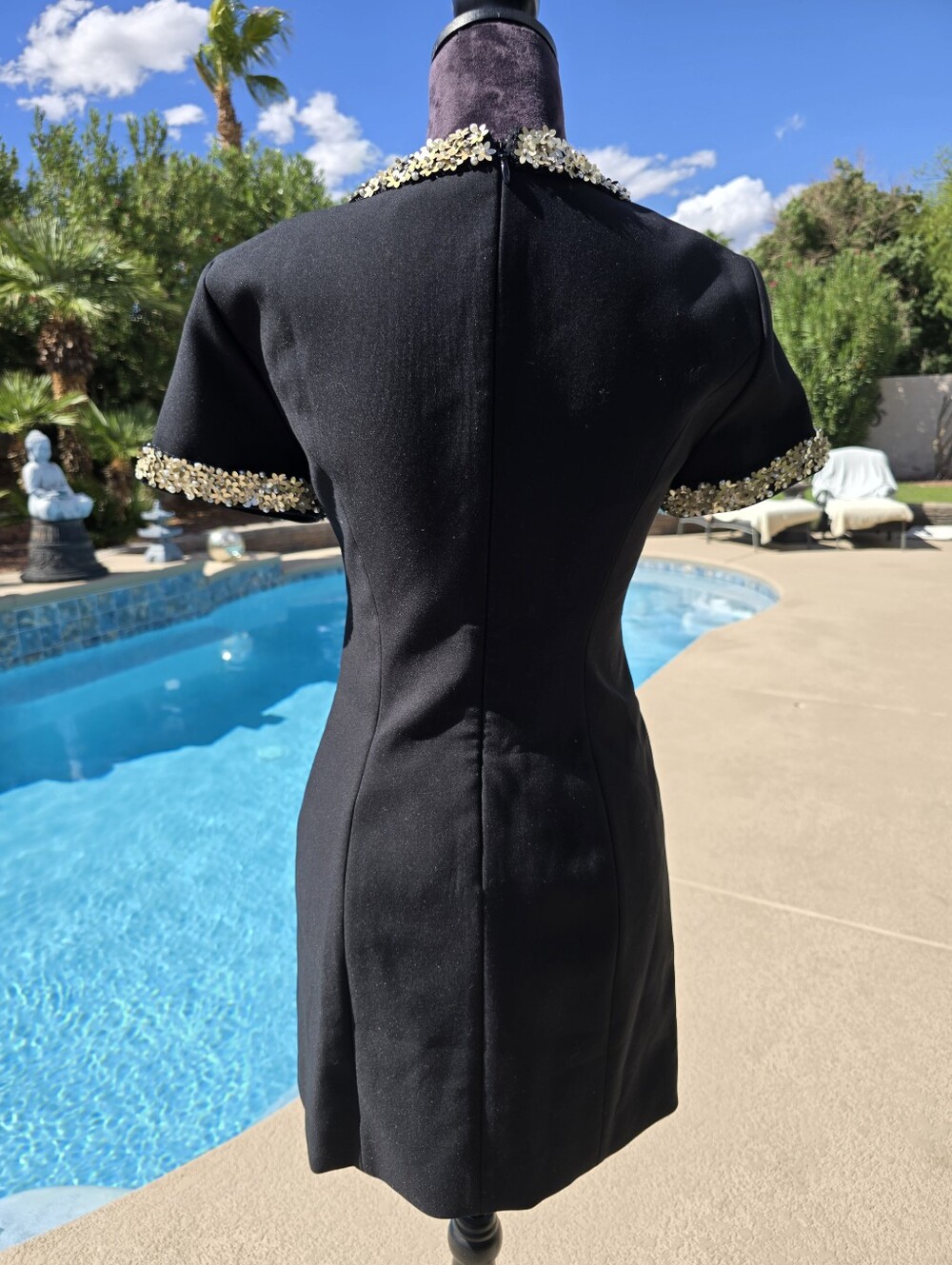 Cinq à Sept Maelle Black Embellished Mini Dress NWT Size 2 - Picture 7 of 12